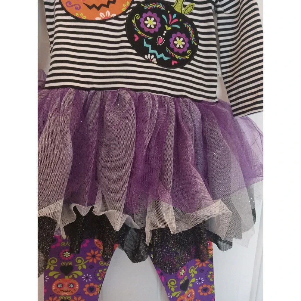 NEW! GIRLS EMILY‎ ROSE 2 PIECE HALLOWEEN LONG SLEEVE TUTU TOP & PANT SET! Sz 2T